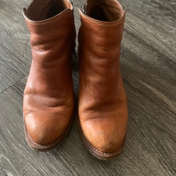 Brown REAL Genuine Leather Booties - Picture 2 of 3